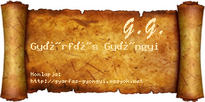 Gyárfás Gyöngyi névjegykártya