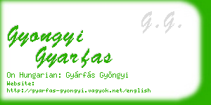 gyongyi gyarfas business card