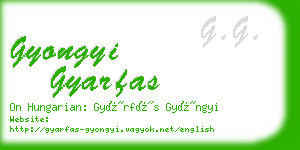 gyongyi gyarfas business card